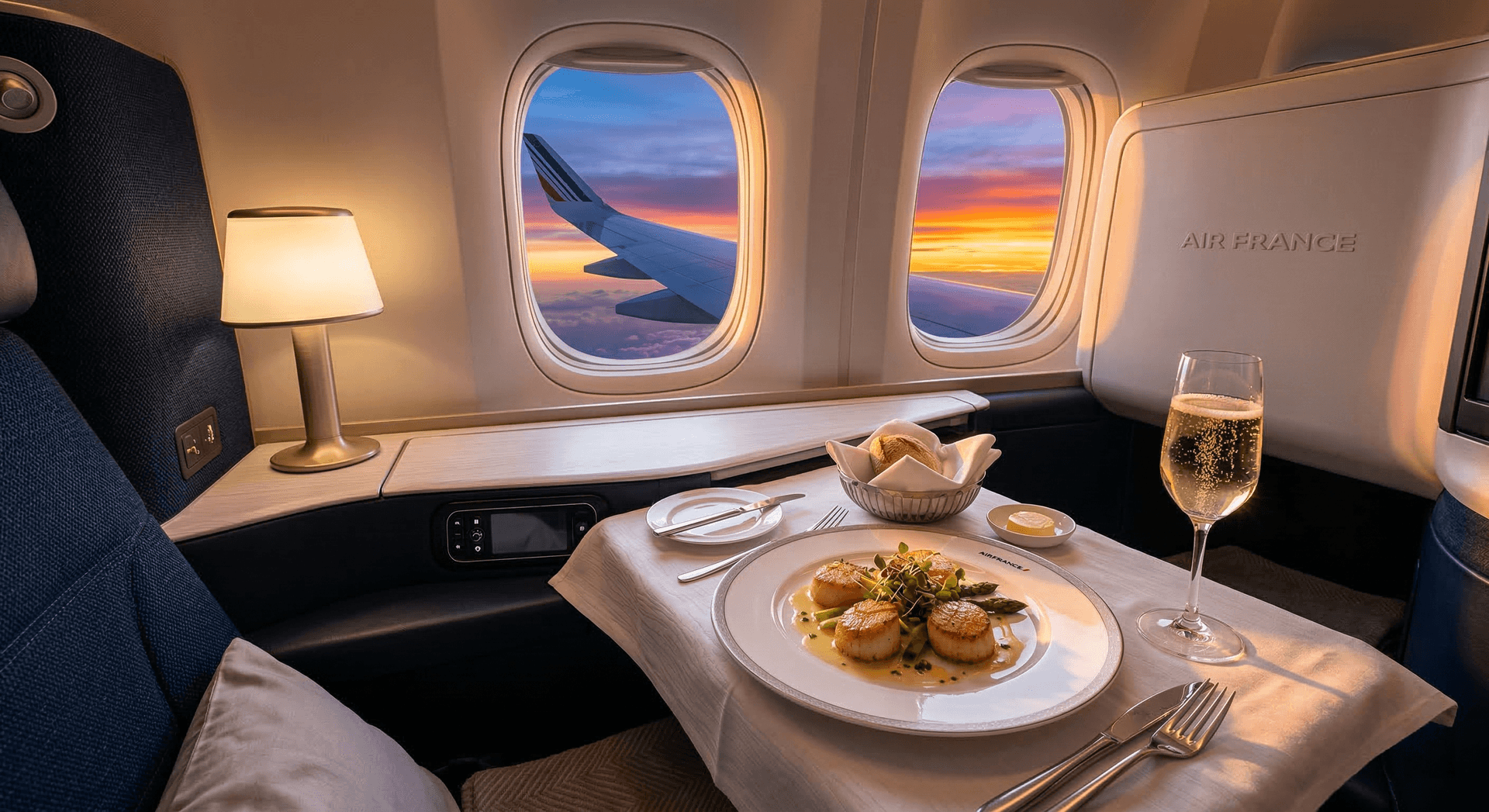 Air France Business Class Suite Promo Awards Einlösung.